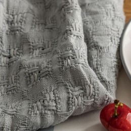 Nordisk Rutig Tyllgardin Måttbeställd Gardin Varpstickning Transparent Gardin För Vardagsrum