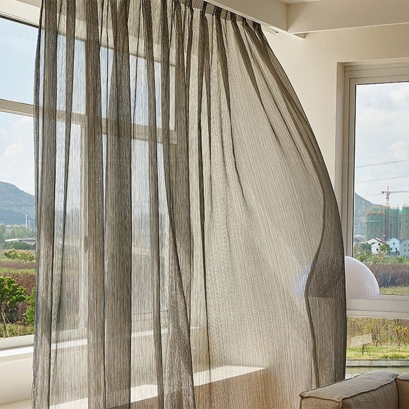 Vacker Voilegardin Måttbeställd Enfärgad Tyll För Vardagsrum/Sovrum