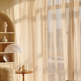 Vacker Voilegardin Måttbeställd Enfärgad Tyll För Vardagsrum/Sovrum