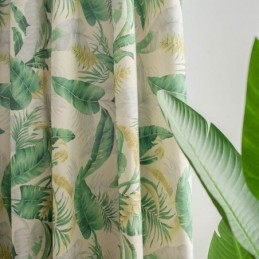 Amerikansk Lantlig Gardin Måttbeställd Gardin Sovrum Tryckt Grönt Miljöskyddande Tyg