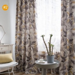 Amerikansk Lantlig Gardin Måttbeställd Gardin Sovrum Tryckt Grönt Miljöskyddande Tyg