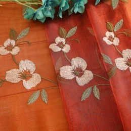 Skir Gardin I Pastellstil, Måttbeställd, Gardin, Fräsch Ventilation, Broderad, Vardagsrum