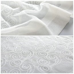 Japansk Stil Skir Gardin Måttbeställd Gardin Enkel Molnbroderad Fönsterbehandling