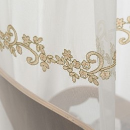 Modern Minimalistisk Skir Gardin Måttbeställd Gardin Växtbroderad Tyllgardiner För Vardagsrum Sovrum