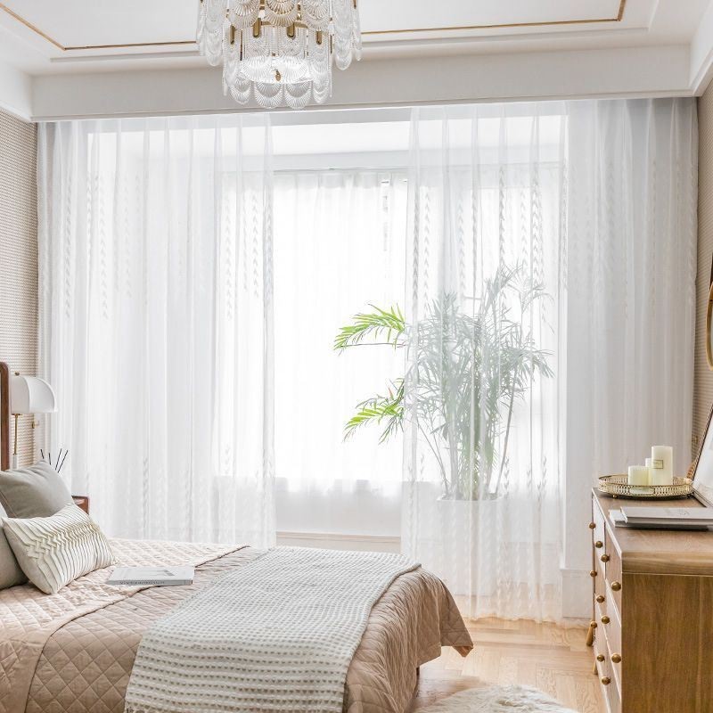 Broderade Transparenta Gardiner I Voilepanel För Vardagsrum Och Sovrum