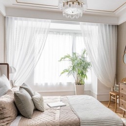 Broderade Transparenta Gardiner I Voilepanel För Vardagsrum Och Sovrum