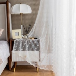 Broderade Transparenta Gardiner I Voilepanel För Vardagsrum Och Sovrum