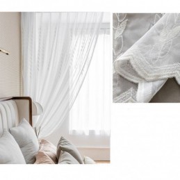 Broderade Transparenta Gardiner I Voilepanel För Vardagsrum Och Sovrum