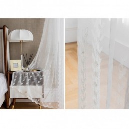 Broderade Transparenta Gardiner I Voilepanel För Vardagsrum Och Sovrum