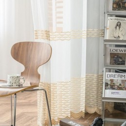 Andningsbar Transparent Gardin, Måttbeställd Gardin, Dekorativ Tyllvoile För Vardagsrum, Europeisk