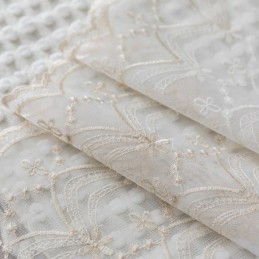Blommiga Tyllgardiner Vita Voile Transparenta För Vardagsrum