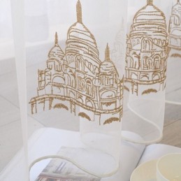 Broderade, Skira Tyllgardiner, Torngardin I Voile, Måttbeställd Gardin För Vardagsrum