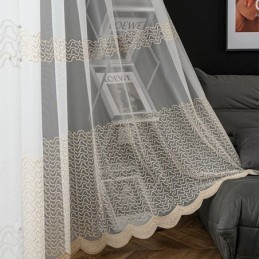 Broderade, Skira Tyllgardiner, Transparenta Draperier, Cortinas För Vardagsrum