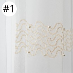 Broderade, Skira Tyllgardiner, Transparenta Draperier, Cortinas För Vardagsrum