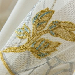 Broderade, Skira Tyllgardiner, Fjärilsgardin I Voile, Måttbeställd Gardin För Vardagsrum