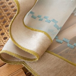 Broderade, Skira Tyllgardiner, Fjärilsgardin I Voile, Måttbeställd Gardin För Vardagsrum