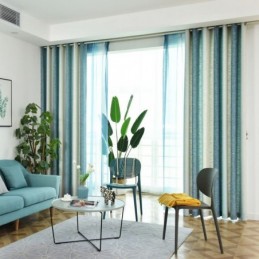 Halvmörkläggningsgardin Måttbeställd Gardin Färgglada Ränder Mönstrade Sovrum Vardagsrum