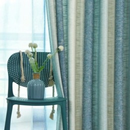 Halvmörkläggningsgardin Måttbeställd Gardin Färgglada Ränder Mönstrade Sovrum Vardagsrum