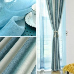 Halvmörkläggningsgardin Måttbeställd Gardin Färgglada Ränder Mönstrade Sovrum Vardagsrum