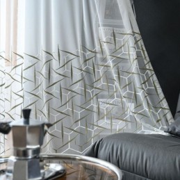 Broderad Transparent Gardin I Europeisk Stil, Måttbeställd Gardin I Tyll, Lyxiga Voilegardiner För Vardagsrum