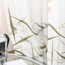 Broderad Transparent Gardin I Europeisk Stil, Måttbeställd Gardin I Tyll, Lyxiga Voilegardiner För Vardagsrum