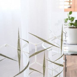 Broderad Transparent Gardin I Europeisk Stil, Måttbeställd Gardin I Tyll, Lyxiga Voilegardiner För Vardagsrum