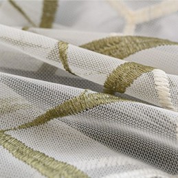 Broderad Transparent Gardin I Europeisk Stil, Måttbeställd Gardin I Tyll, Lyxiga Voilegardiner För Vardagsrum