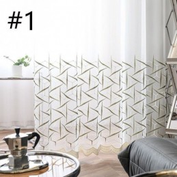 Broderad Transparent Gardin I Europeisk Stil, Måttbeställd Gardin I Tyll, Lyxiga Voilegardiner För Vardagsrum