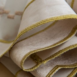 Lyxig Vit Transparent Gardin, Måttbeställd, Broderad, Högkvalitativ Tyll