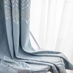 Modern Mörkläggningsgardin Måttbeställd Jacquardgardin För Vardagsrum/Sovrum