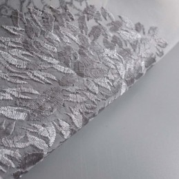 Andningsbar Transparent Gardin Måttbeställd Gardin Blomkluster Broderad Vardagsrum