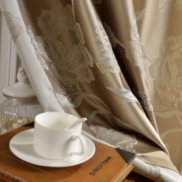 Europeisk Lyxig Max Mörkläggningsgardin Måttbeställd Gardin Pionblomma Sovrum