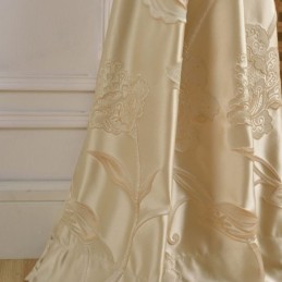 Europeisk Lyxig Max Mörkläggningsgardin Måttbeställd Gardin Pionblomma Sovrum