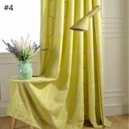 Abstrakt Halvmörkläggningsgardin Måttbeställd Gardin Med Bikakemönster Och Broderi I Vardagsrummet