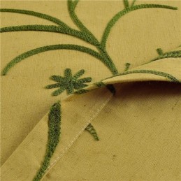 Mörkläggningsgardin I Bomull Och Linne, Måttbeställd, Gul, Mörkläggningsgardin, Vardagsrum, Sovrum