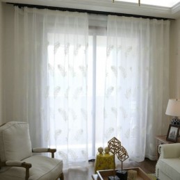 Fjäderbroderad Transparent...