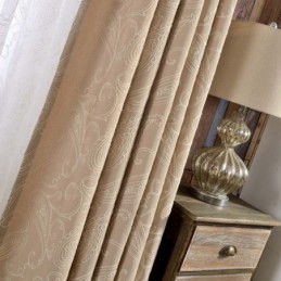 Mörkläggande Gardin I Vintagestil, Måttbeställd, Lyxig Broderad Gardin För Vardagsrum