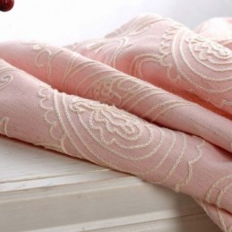 Mörkläggande Gardin I Vintagestil, Måttbeställd, Lyxig Broderad Gardin För Vardagsrum