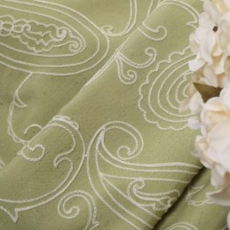 Mörkläggande Gardin I Vintagestil, Måttbeställd, Lyxig Broderad Gardin För Vardagsrum