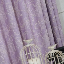 Mörkläggande Gardin I Vintagestil, Måttbeställd, Lyxig Broderad Gardin För Vardagsrum