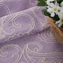 Mörkläggande Gardin I Vintagestil, Måttbeställd, Lyxig Broderad Gardin För Vardagsrum