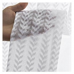 Mönstrad Skör Gardin I Spetsvoile Med Litet Lövmönster, Måttbeställd Gardinpanel, Europeisk Stil, Burspråk, Sovrum