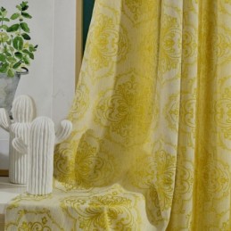 Mörkläggningsgardin Enkel Max Måttbeställd Gardin Blomma Ståndar Jacquard Sovrum