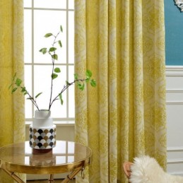 Mörkläggningsgardin Enkel Max Måttbeställd Gardin Blomma Ståndar Jacquard Sovrum