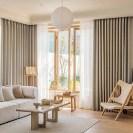 Nordiska Enfärgade Mörkläggningsgardiner För Vardagsrum