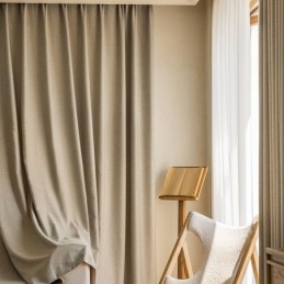 Nordiska Enfärgade Mörkläggningsgardiner För Vardagsrum