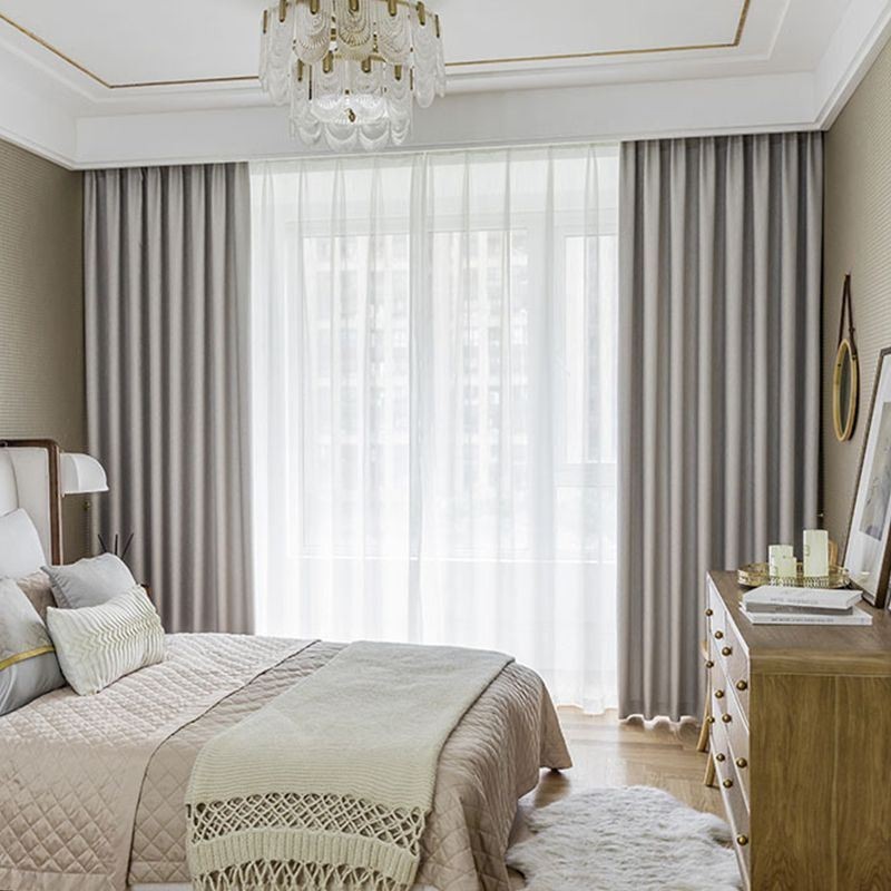 Enfärgade Mörkläggningsgardiner För Vardagsrum Och Sovrum