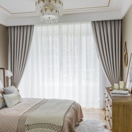 Enfärgade Mörkläggningsgardiner För Vardagsrum Och Sovrum