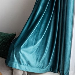 Nordisk Stil Gardin Måttbeställd Gardin Enfärgad Flanellgardin För Vardagsrum Hotell