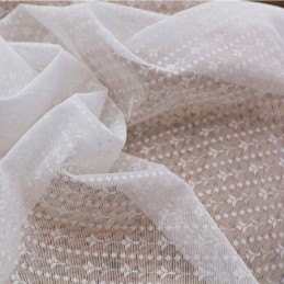 Modern Enfärgad Vit Voile Gardin Måttbeställd Sovrum Vardagsrum